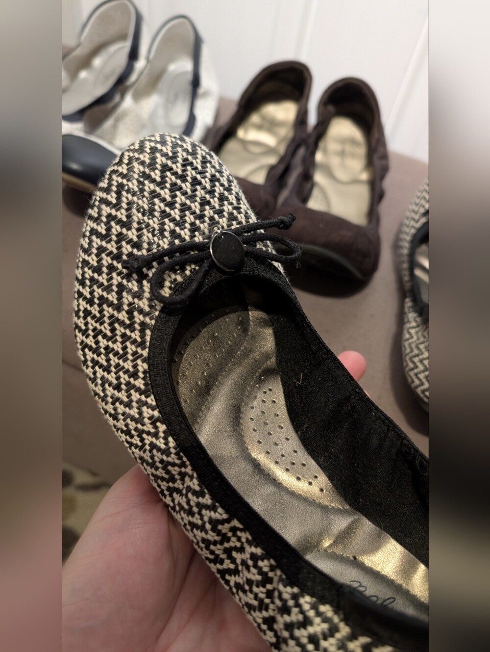 3-ct. Payless Scrunch Ballet Flats! Size 10